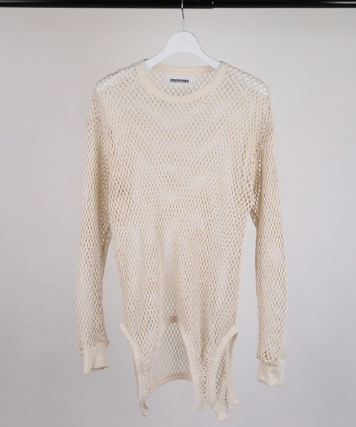 【DISCOVERED(ディスカバード)】【予約販売3月上旬～中旬入荷】GARTER MESH CUTSEWN メッシュカットソー(DC-SS26-CU-24)