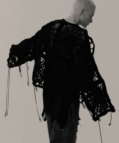 【DISCOVERED(ディスカバード)】【予約販売3月上旬～中旬入荷】BIG CROCHET HANDMADE CARDIGAN カーディガン(DC-SS26-KN-03)