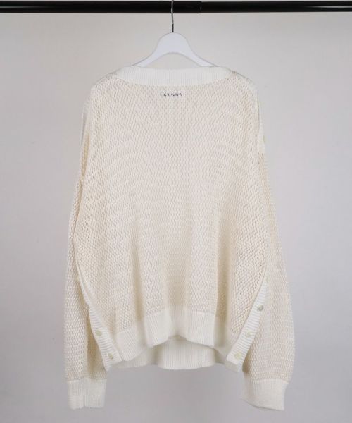 【DISCOVERED(ディスカバード)】【予約販売2月上旬～中旬入荷】BOAT NECK NESH KNIT メッシュニット(DC-SS26-KN-02)