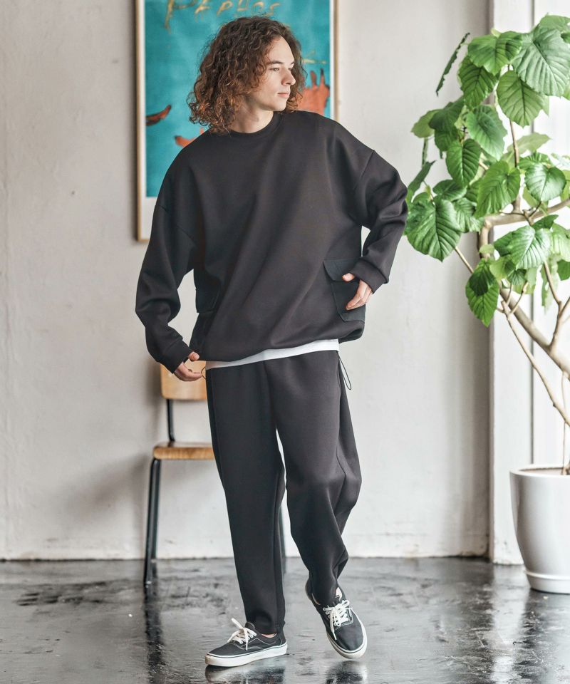 CAMBIO(カンビオ)】立体シルエットポンチスウェットパンツ(BP-BEA0060