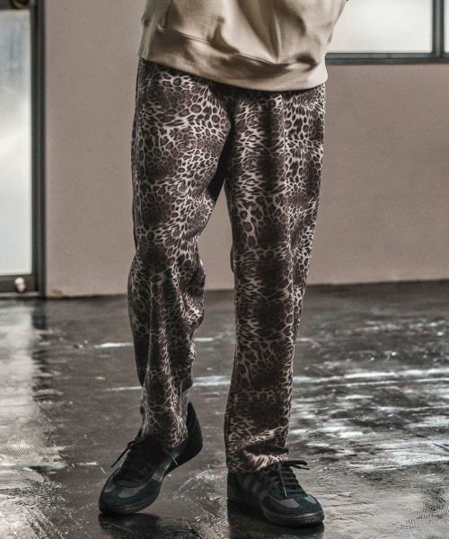 新品 カンビオ レオパード柄 バルーン イージーパンツ L サルエル ヒョウ柄 CAMBIO(カンビオ)】Leopard Jacquard Pants レオパード柄パンツ
