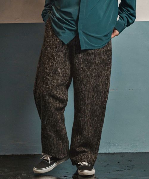 【CAMBIO(カンビオ)】【予約販売10月中旬～下旬入荷】 Braided Wide Straight Pants ワイドストレートパンツ(CAM25AW-016)