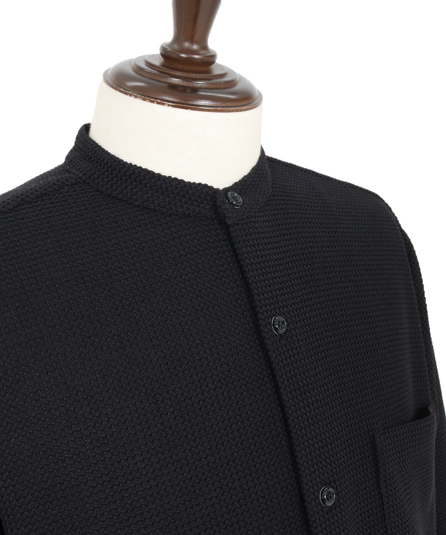 CAMBIO(カンビオ)】ラッセル編みバンドカラーシャツ(CA01-55110