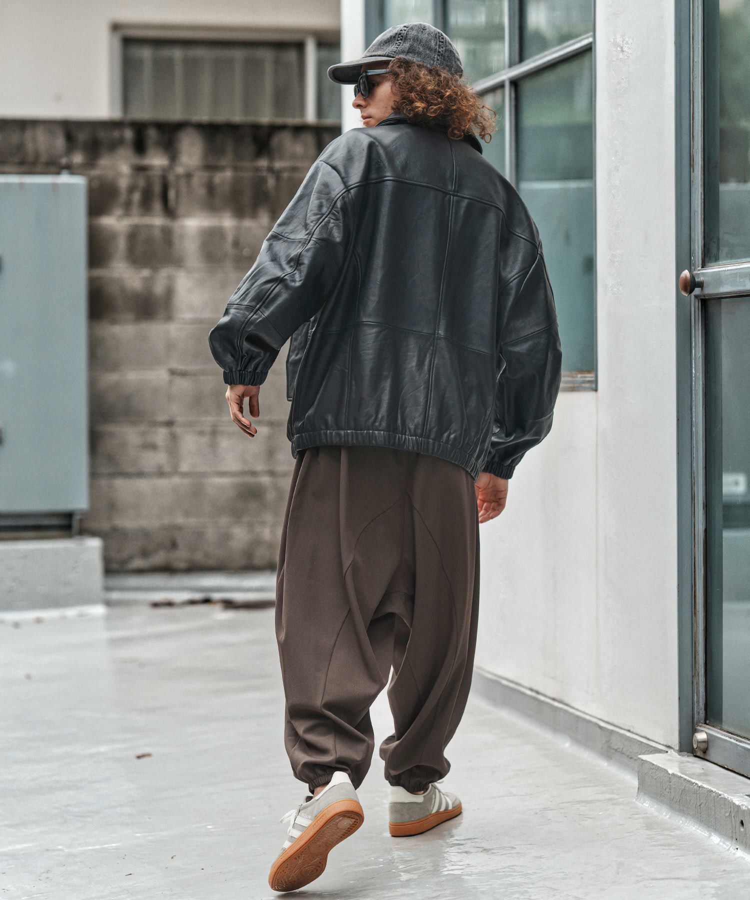 50%OFF【CAMBIO(カンビオ)】Oversized Re Product Leather Rib Blouson