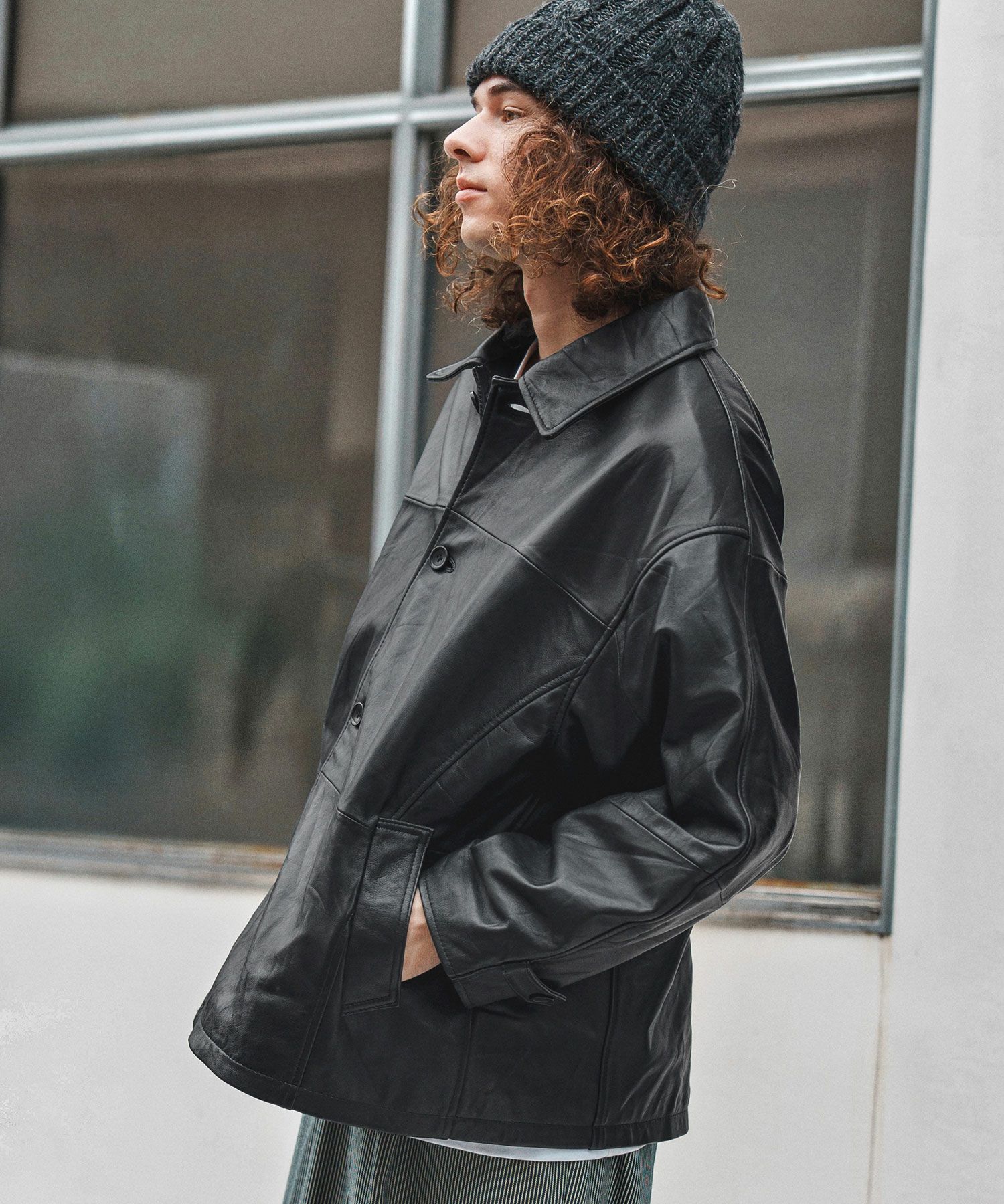 30%OFF【CAMBIO(カンビオ)】Oversized Re Product Leather Classical