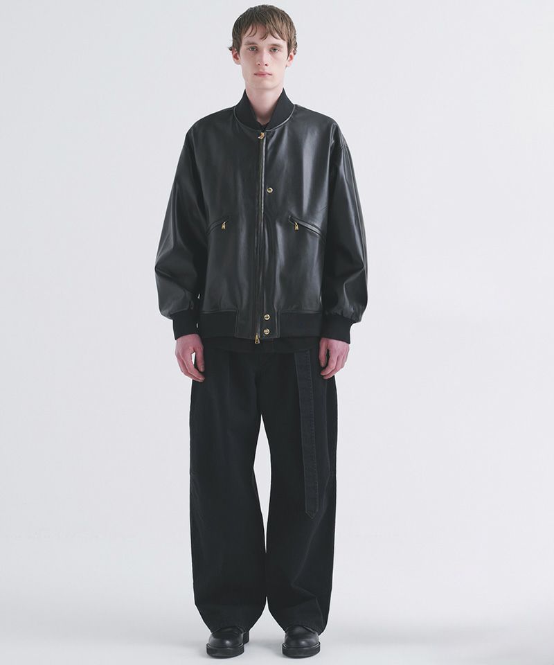 CULLNI(クルニ)】Faux Leather MA-1 ジャケット(25-AW-017B