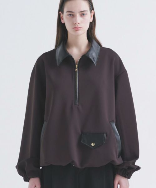 【CULLNI(クルニ)】【予約販売9月下旬～10月上旬入荷】Double Cloth Half Zip Riders Pullover ハーフジッププルオーバー(25-AW-014)
