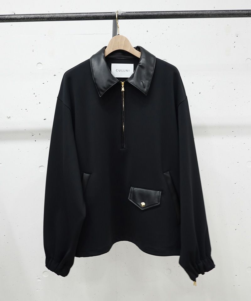 30%OFF【CULLNI(クルニ)】Double Cloth Half Zip Riders Pullover