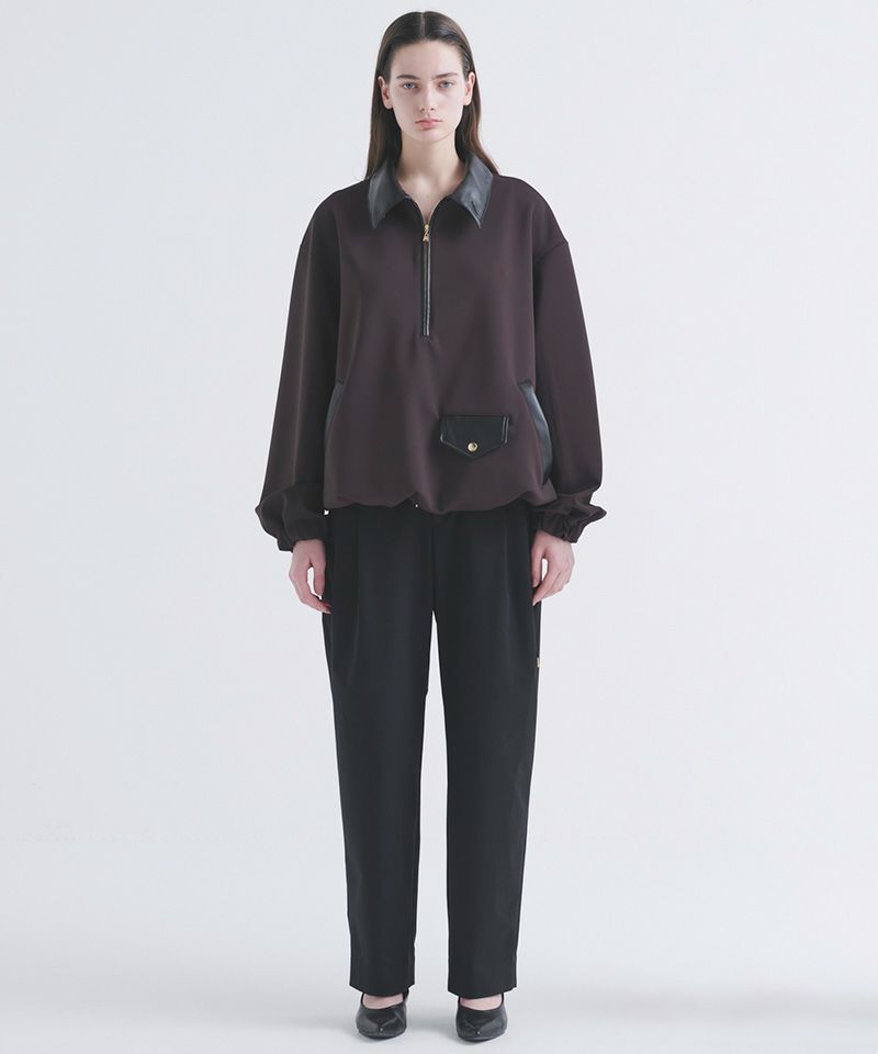 30%OFF【CULLNI(クルニ)】Double Cloth Half Zip Riders Pullover