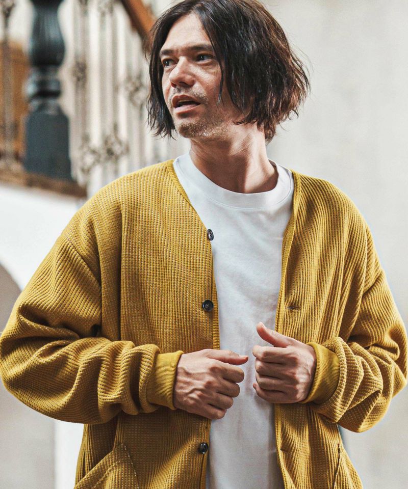 CAMBIO(カンビオ)】ウール混ビッグワッフルカーディガン(CAM-7290