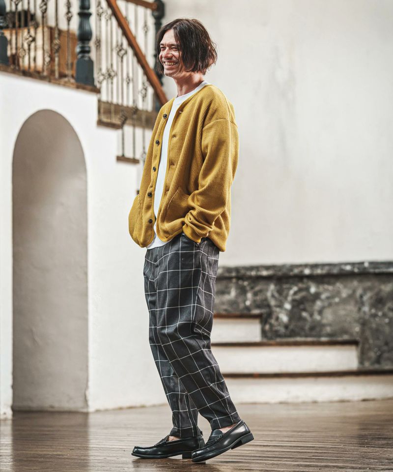 CAMBIO(カンビオ)】ウール混ビッグワッフルカーディガン(CAM-7290