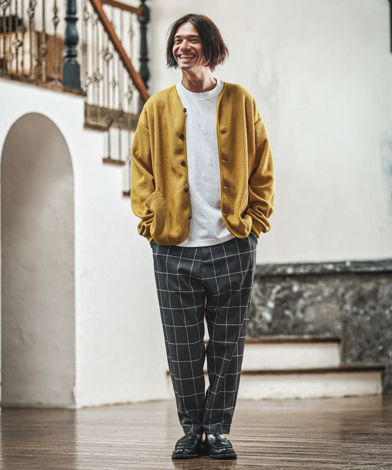 CAMBIO(カンビオ)】ウール混ビッグワッフルカーディガン(CAM-7290