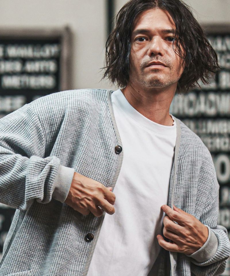 CAMBIO(カンビオ)】ウール混ビッグワッフルカーディガン(CAM-7290