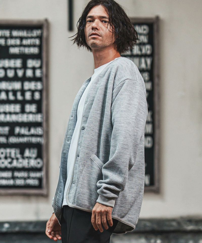 CAMBIO(カンビオ)】ウール混ビッグワッフルカーディガン(CAM-7290