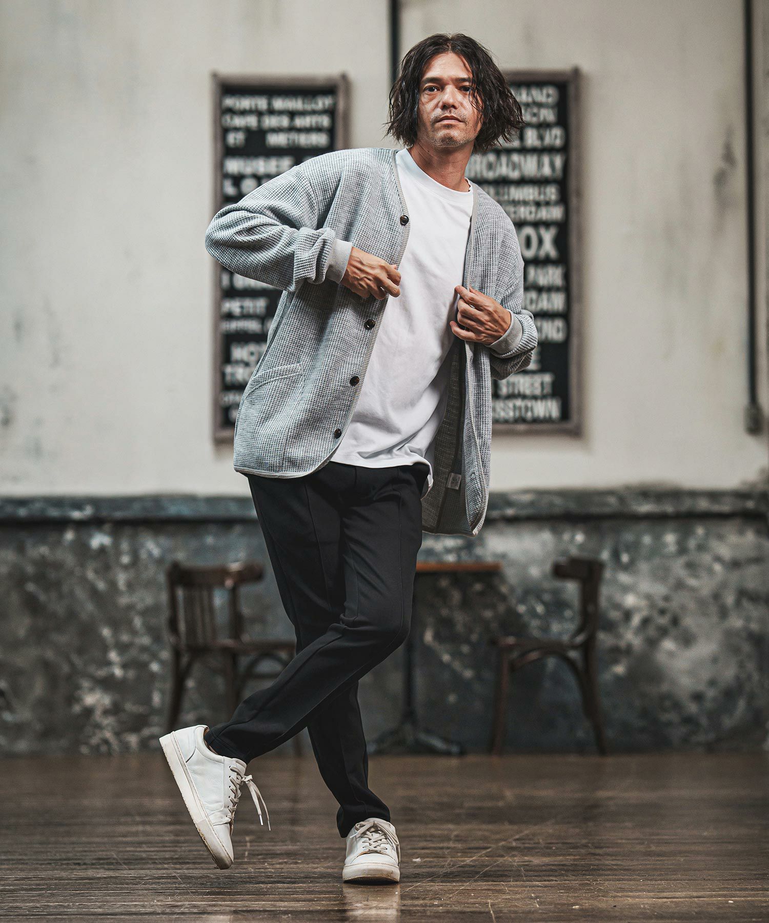 CAMBIO(カンビオ)】ウール混ビッグワッフルカーディガン(CAM-7290