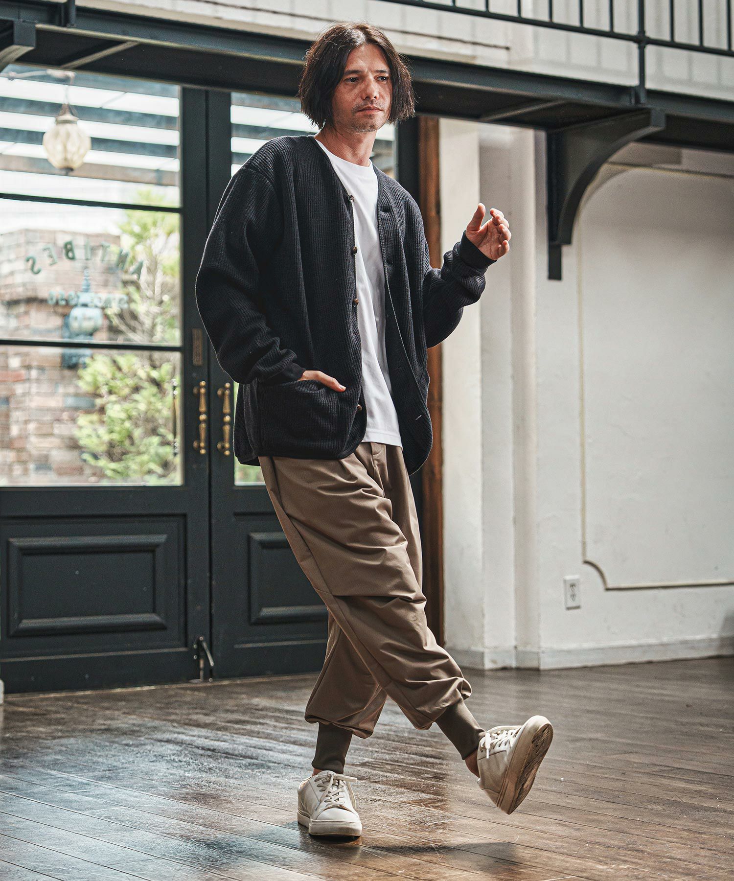 CAMBIO(カンビオ)】ウール混ビッグワッフルカーディガン(CAM-7290