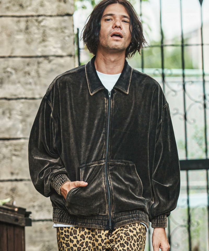liberty　0710 CAMBIO(カンビオ)】エイジング加工ベロアスイングトップブルゾン