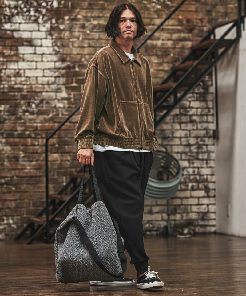 CAMBIO(カンビオ)】エイジング加工ベロアスイングトップブルゾン