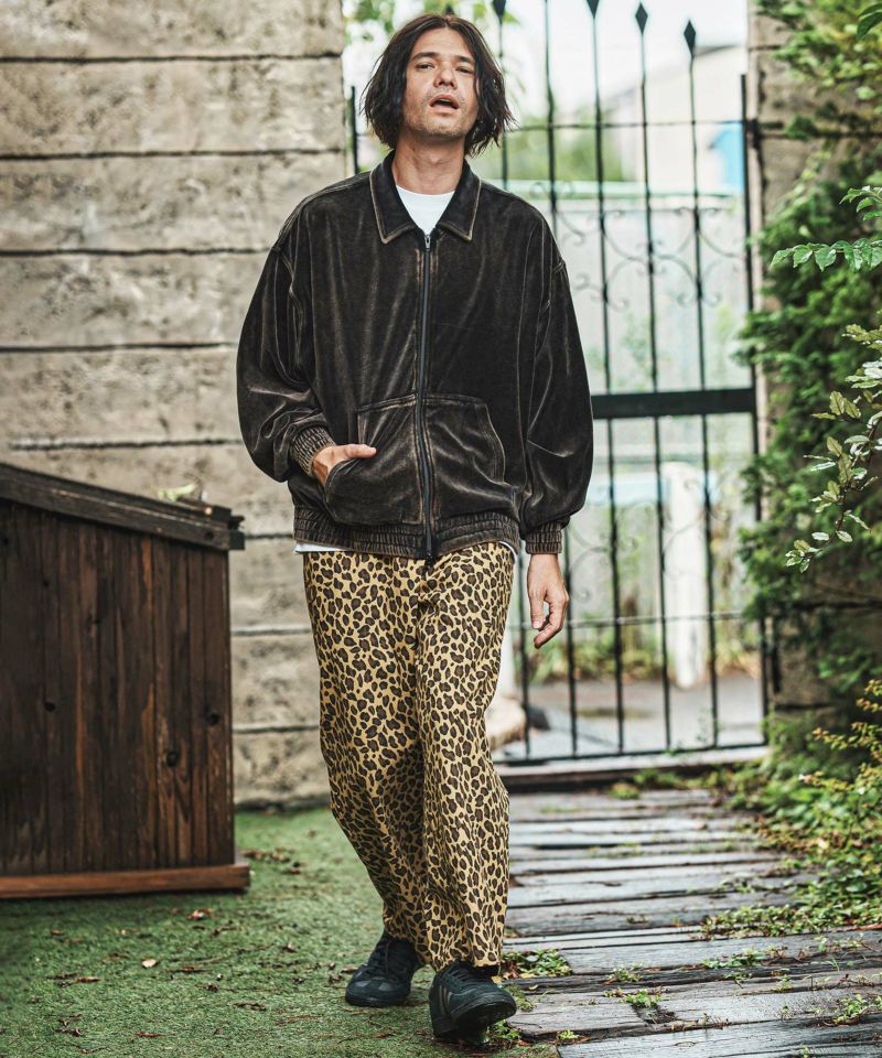 CAMBIO(カンビオ)】エイジング加工ベロアスイングトップブルゾン