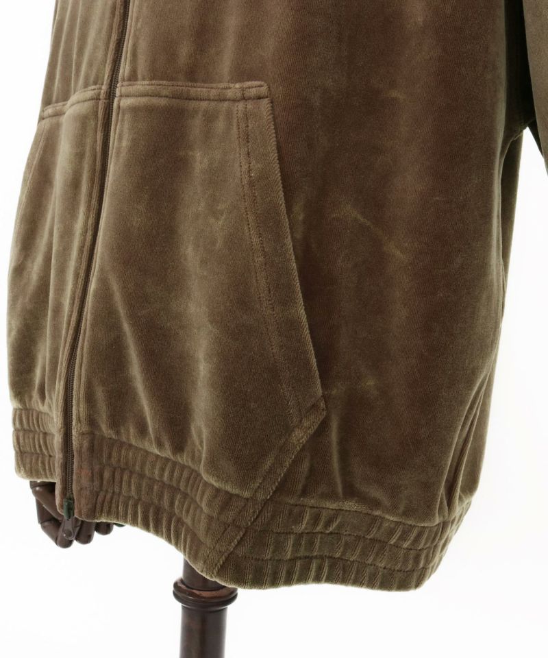 CAMBIO(カンビオ)】エイジング加工ベロアスイングトップブルゾン