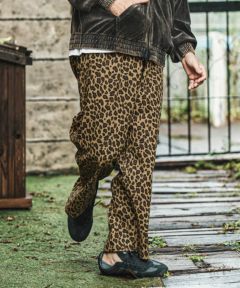 CAMBIO(カンビオ)】Leopard Twill Wide Straight Pants ワイド