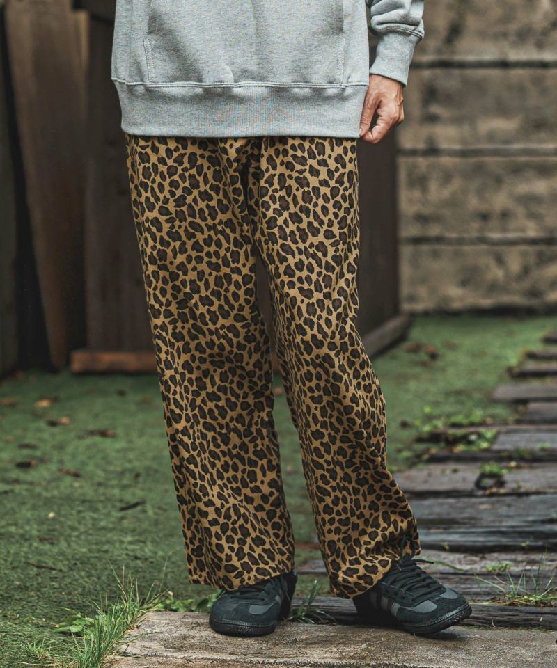 CAMBIO(カンビオ)】Leopard Twill Wide Straight Pants ワイド