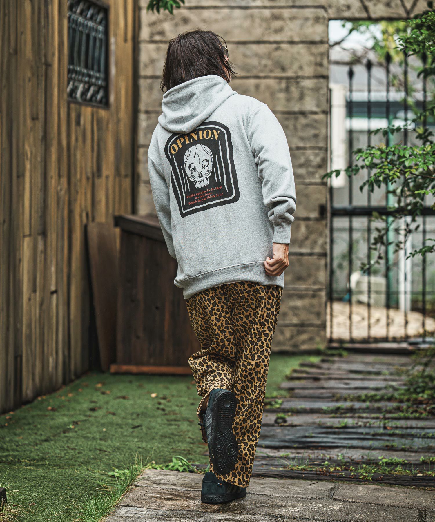 CAMBIO(カンビオ)】Leopard Twill Wide Straight Pants ワイド