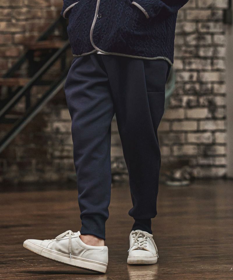 CAMBIO(カンビオ)】サイドポケットダンボール裾リブパンツ(HLCM0216