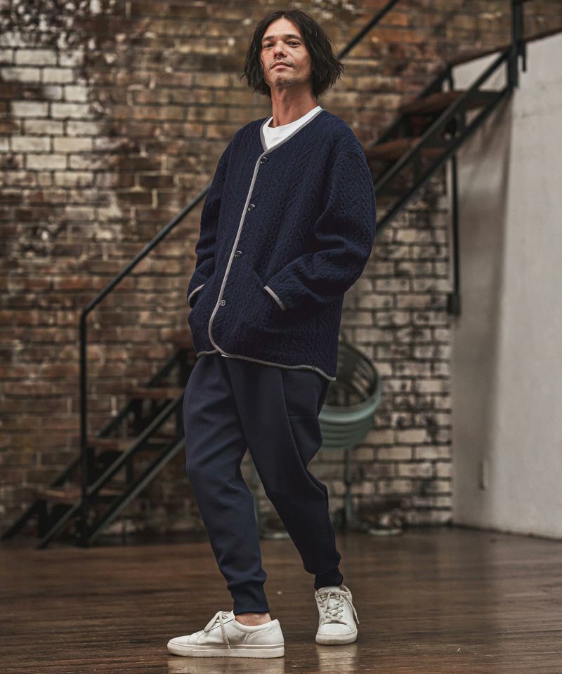 CAMBIO(カンビオ)】サイドポケットダンボール裾リブパンツ(HLCM0216