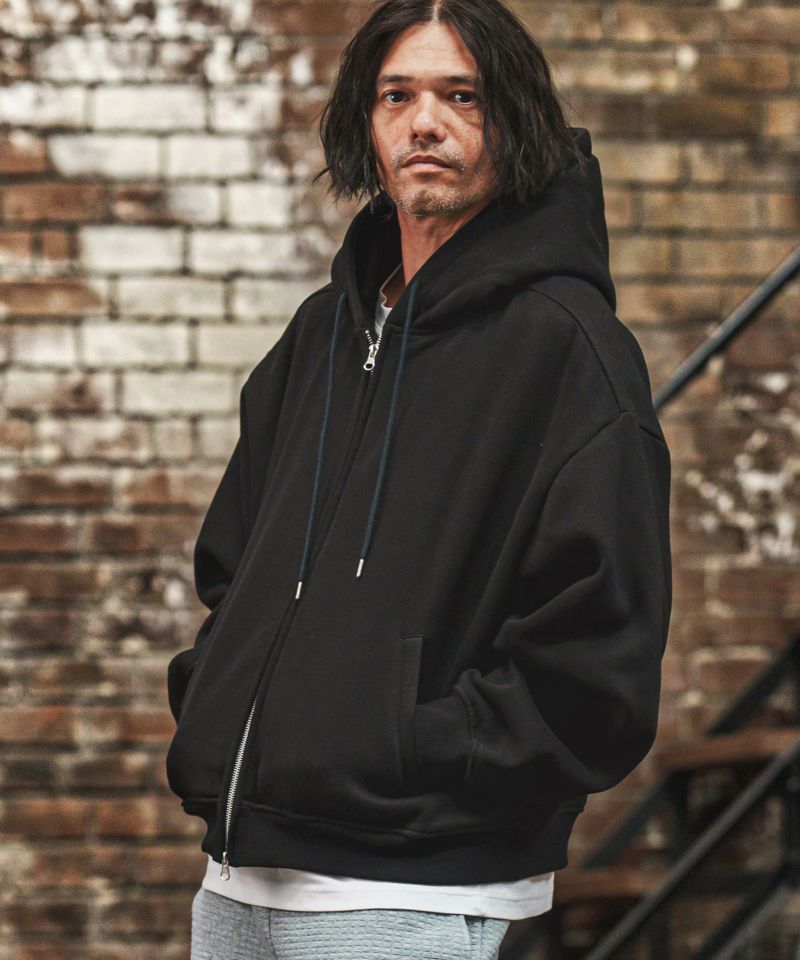 CAMBIO(カンビオ)】 ビッグフーデッド裏起毛ZIPパーカー | CAMBIO カンビオ