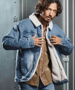 wjk デニムジャケット　リアルファー　2way Y2K wjk reluxe】used like boa denim jacket ボアデニムジャケット(WR25W