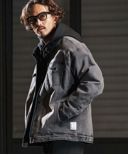 【wjk reluxe】【予約販売10月下旬～11月上旬入荷】used like boa denim jacket ボアデニムジャケット(WR25W-16)