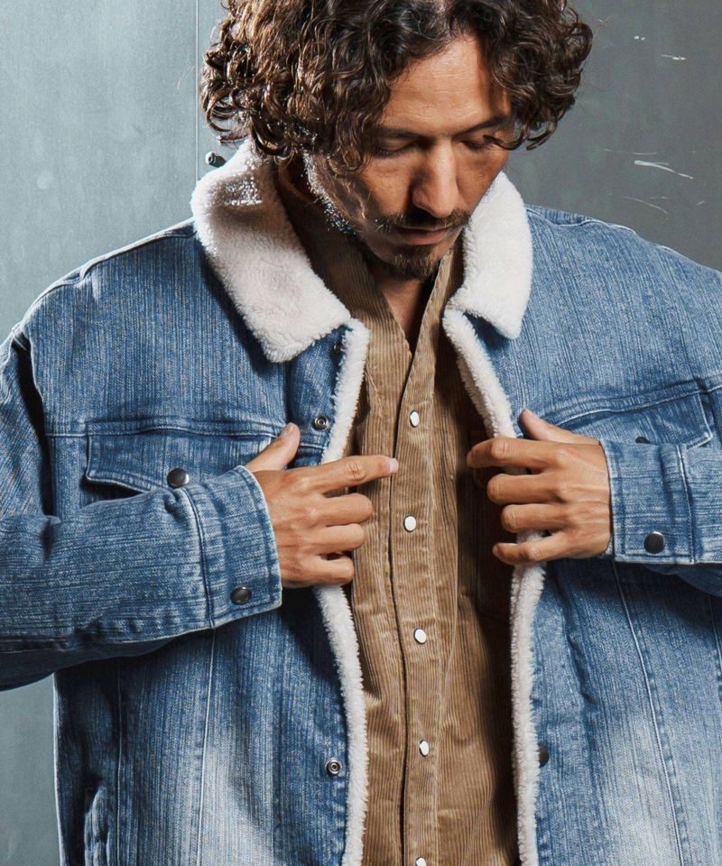 wjk reluxe】used like boa denim jacket ボアデニムジャケット(WR25W