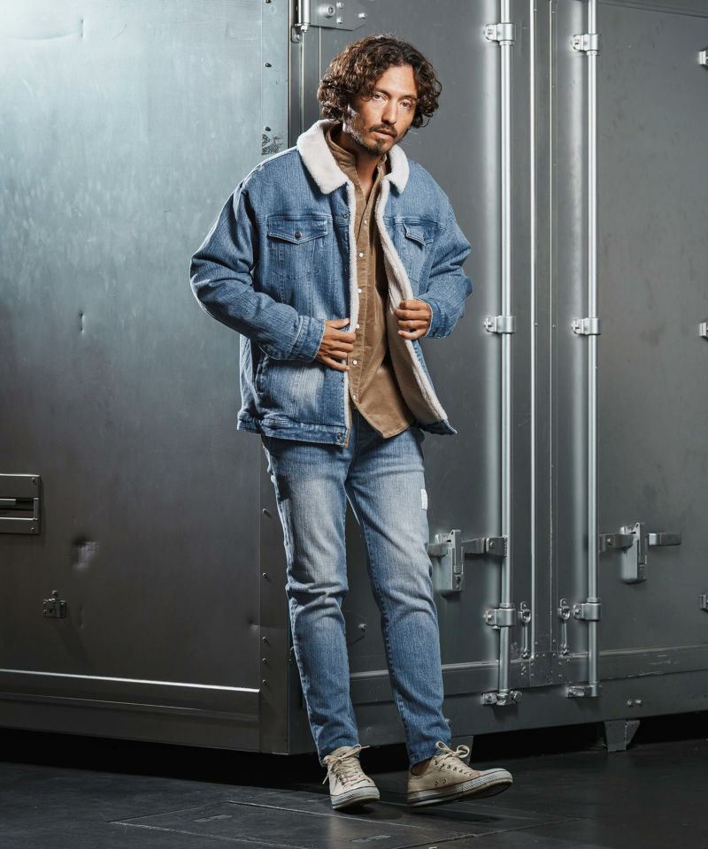 wjk reluxe】used like boa denim jacket ボアデニムジャケット(WR25W