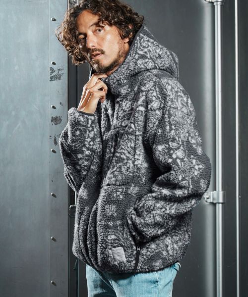 【wjk reluxe】【予約販売10月下旬～11月上旬入荷】paisley pattern boa fleece parka ボアフリースパーカー(WR25W-18)