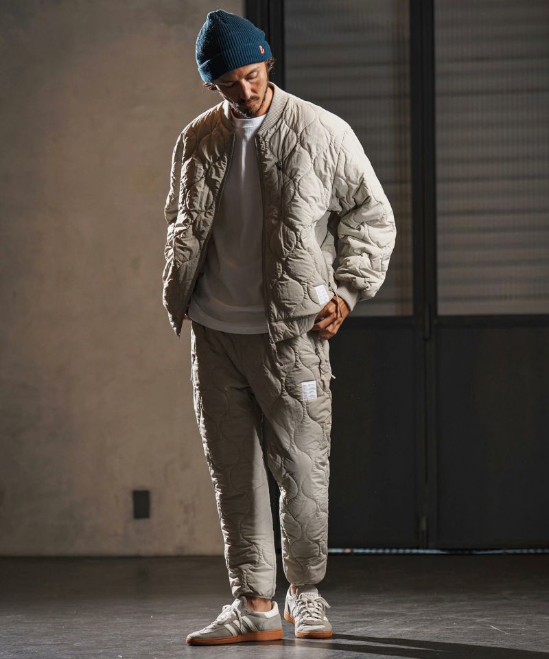 wjk reluxe】gourd quilting MA-1 type blouson キルティングブルゾン