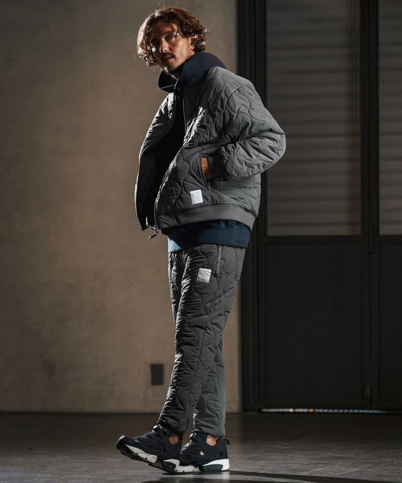 wjk reluxe】gourd quilting MA-1 type blouson キルティングブルゾン