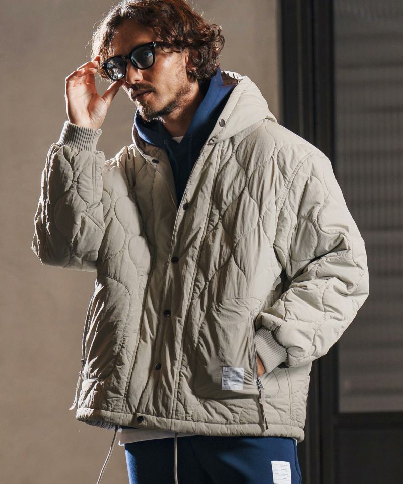 wjk reluxe】gourd quilting hooded blouson フーデッドブルゾン(WR25W