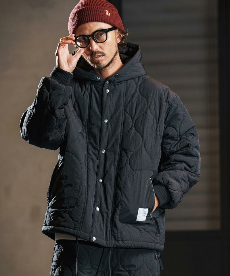wjk reluxe】gourd quilting hooded blouson フーデッドブルゾン(WR25W