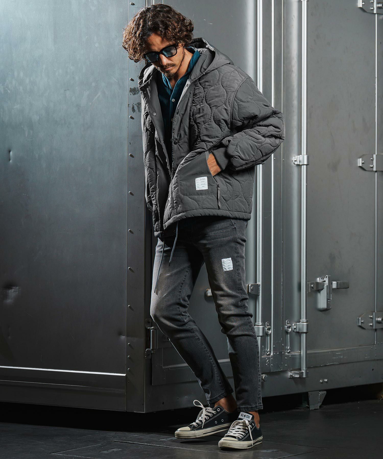 wjk reluxe】gourd quilting hooded blouson フーデッドブルゾン(WR25W