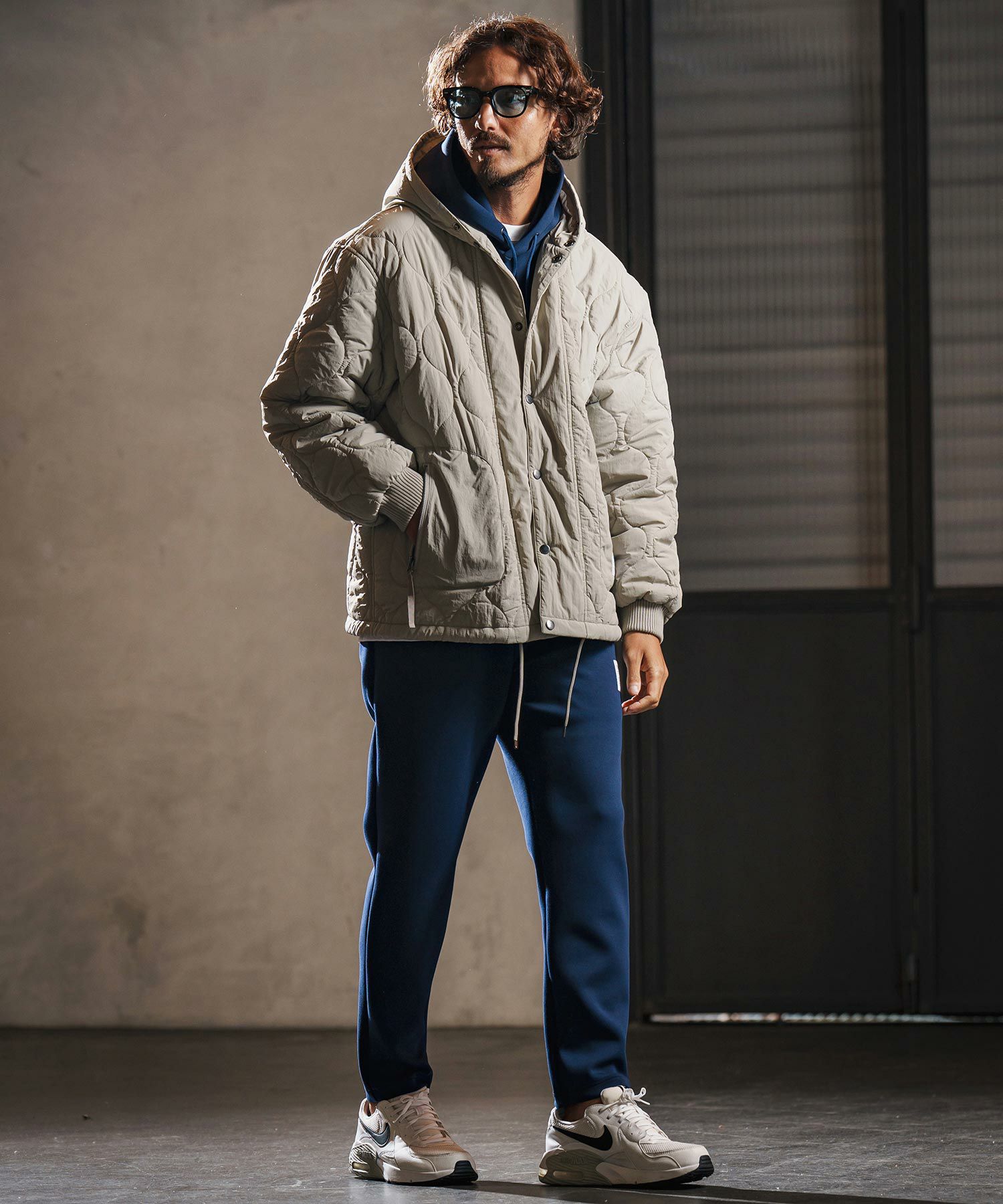 wjk reluxe】gourd quilting hooded blouson フーデッドブルゾン(WR25W