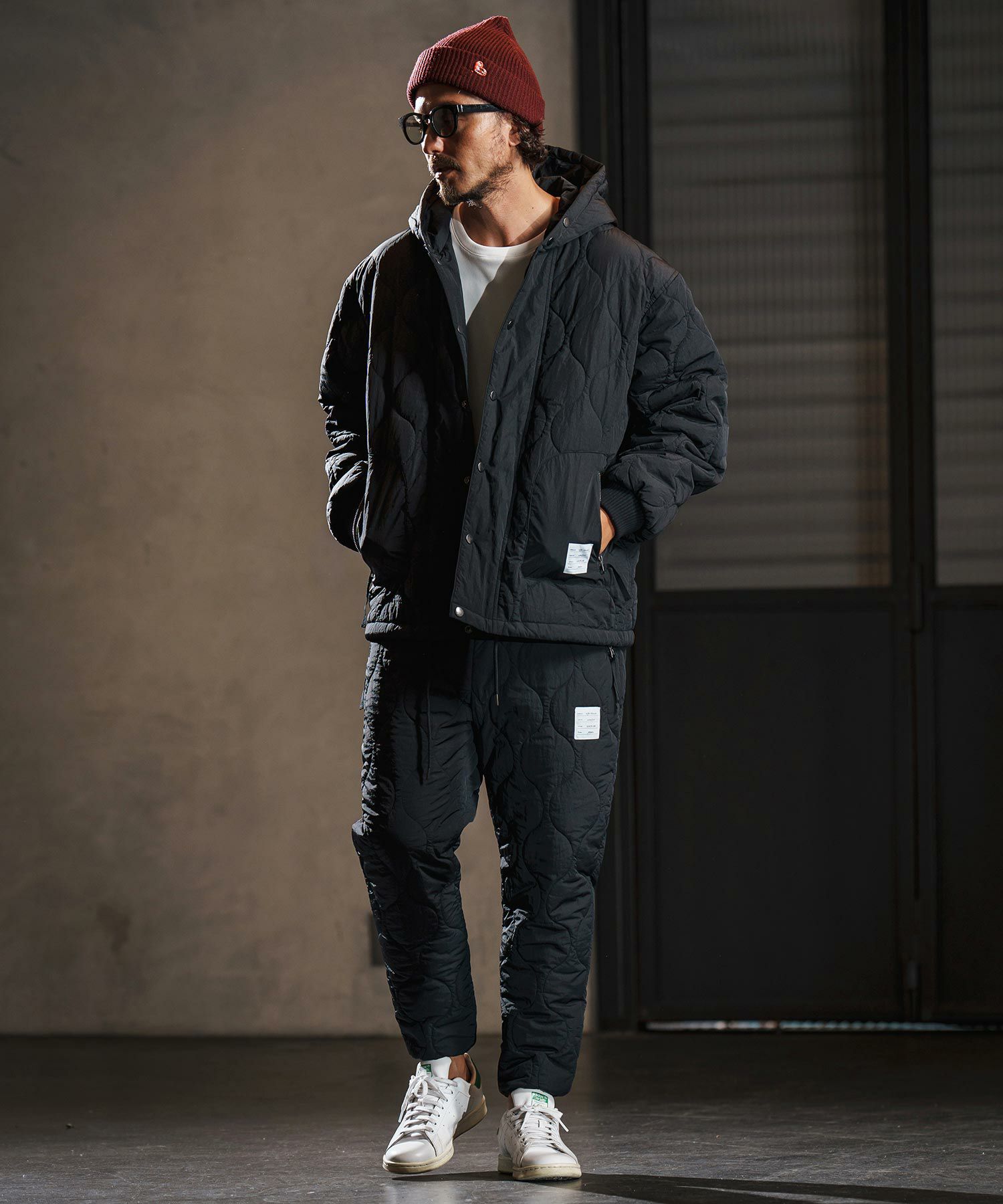 wjk reluxe】gourd quilting hooded blouson フーデッドブルゾン(WR25W