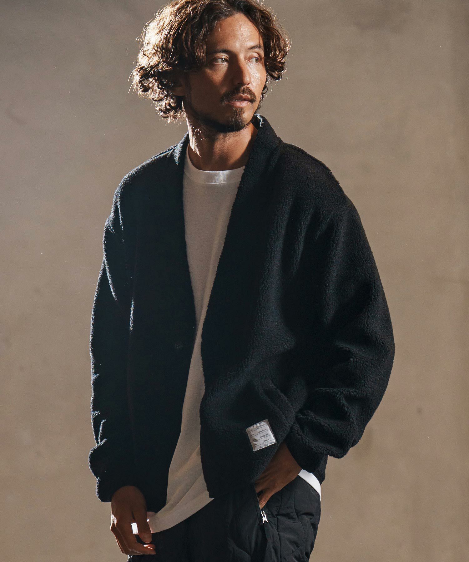 wjk reluxe】boa fleece X cardigan ボアフリースカーディガン(WR25W