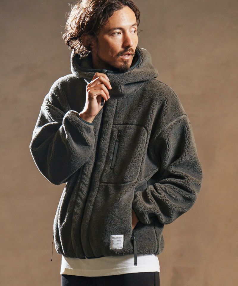wjk reluxe】boa fleece parka ボアフリースパーカー(WR25W-07