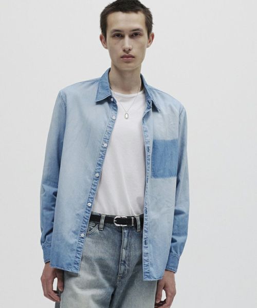 【ATTACHMENT(アタッチメント)】【予約販売3月入荷予定】 6OZ DENIM L-S SHIRT デニムシャツ(AS61-045)