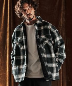 ANGENEHMアンゲネーム　コートcambio ANGENEHM(アンゲネーム)】Stripe melange jacquard knit-sew