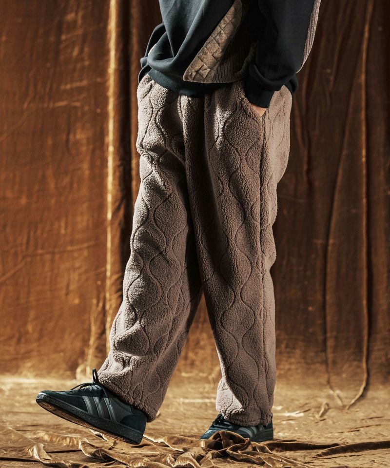 ANGENEHM(アンゲネーム)】Boa Quilt Pants ボアキルティングパンツ