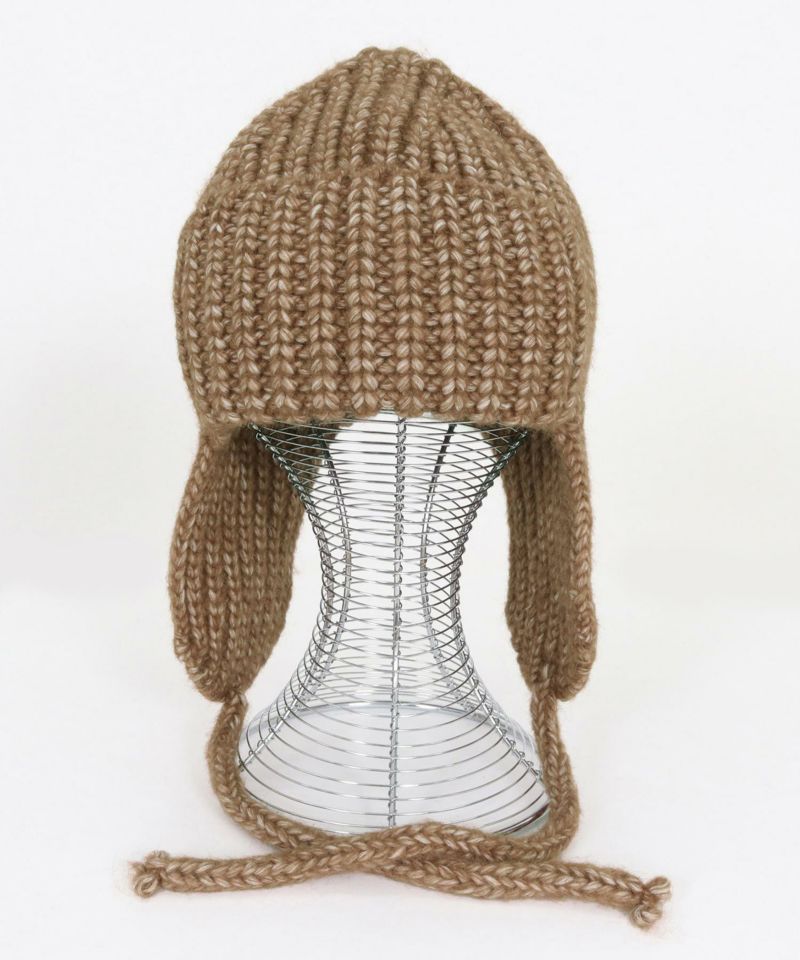 ANGENEHM(アンゲネーム)】Earflap Knit Beanie イヤーフラップ