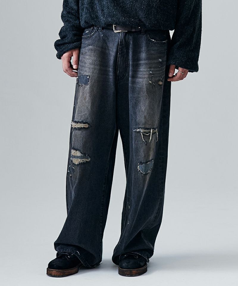 2025 冬 先行予約 12月下旬〜1月上旬入荷予定 glamb グラム Rebirth Denim リバースデニム パンツ 送料無料 キャンセル不可 atfpts glamb(グラム)】Rebirth Denim リバースデニム パンツ(GB0425-P01