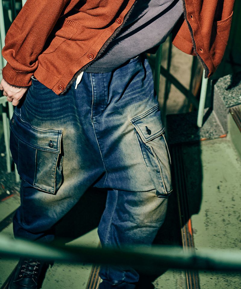 glamb(グラム)】【予約販売12月下旬～1月上旬入荷】Knit Denim